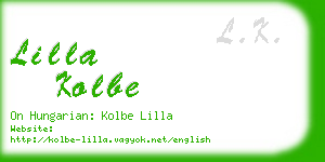 lilla kolbe business card